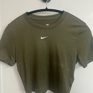 Nike Women's Olive Green Crop Top